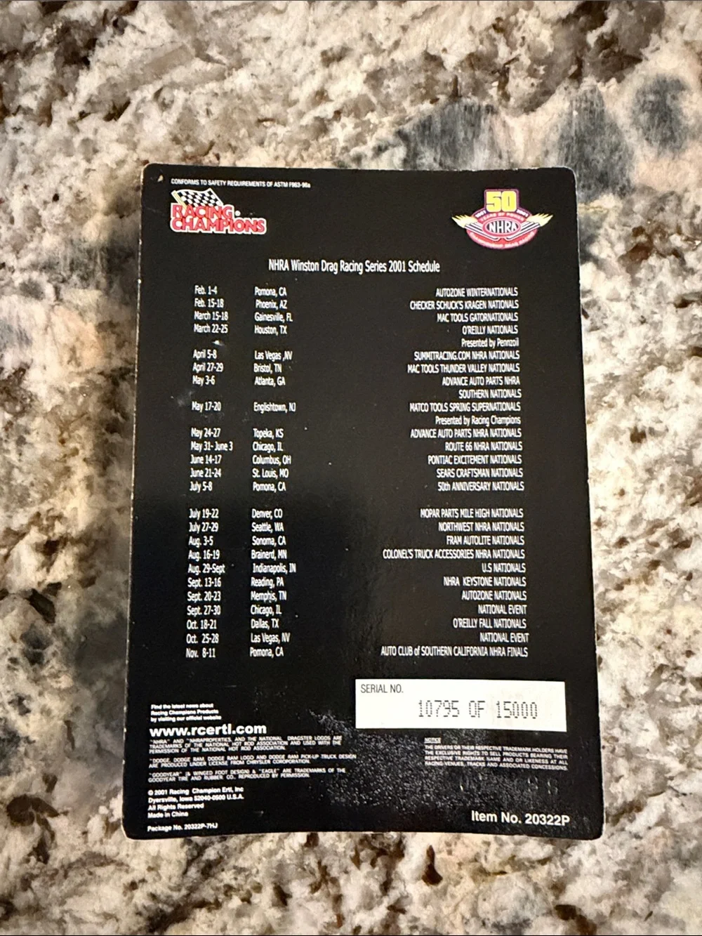 Source Unknown National Dragster Purple Die-Cast Funny Car